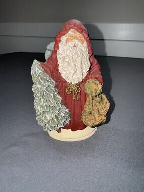 Vintage 1991 June McKenna "Good Tidings" Santa w/ Tree LE 1878/10000